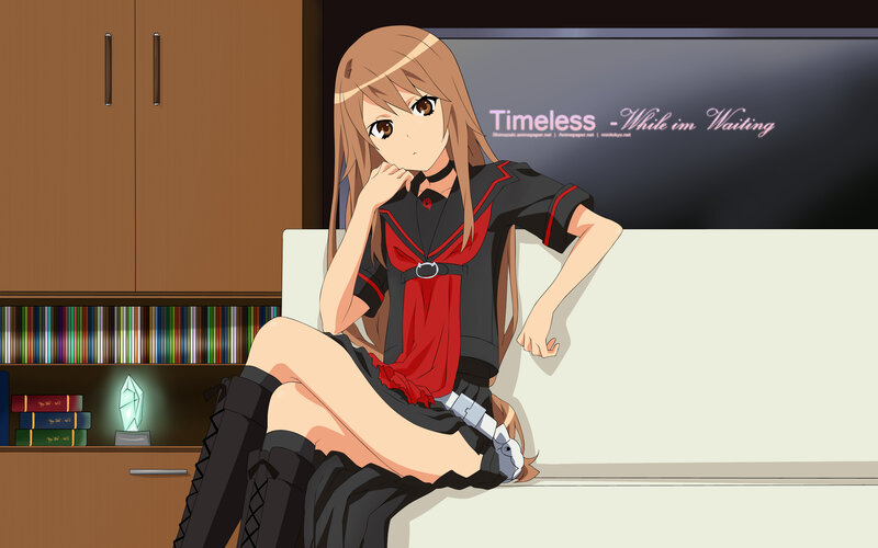 anime girl in school uniform
