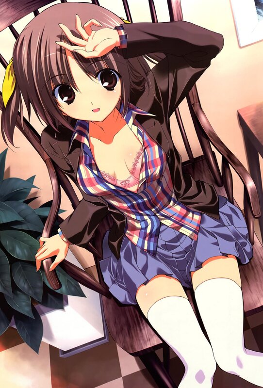 anime girl in school uniform