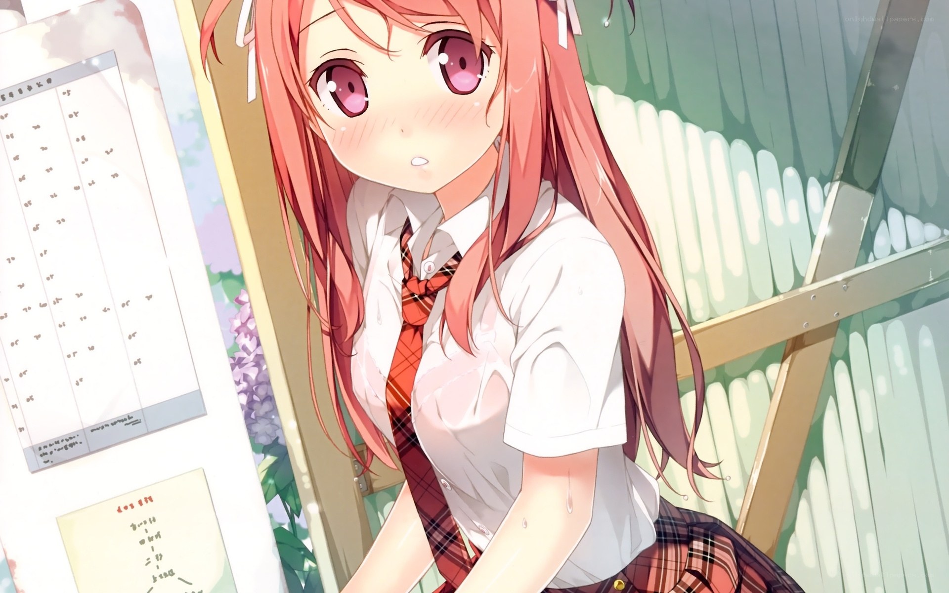 anime girl in school uniform
