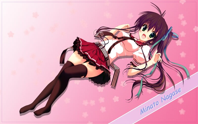 Anime girl in school uniform