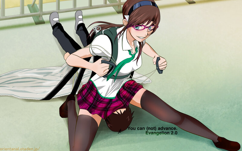Anime girl in school uniform