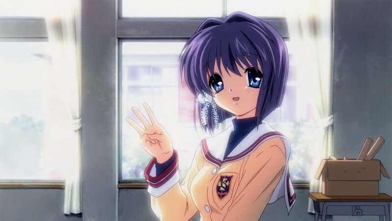 anime girl in school uniform