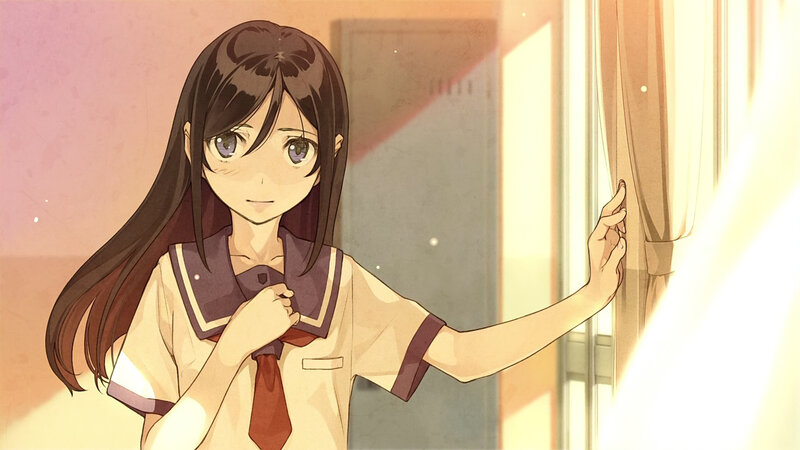 anime girl in school uniform