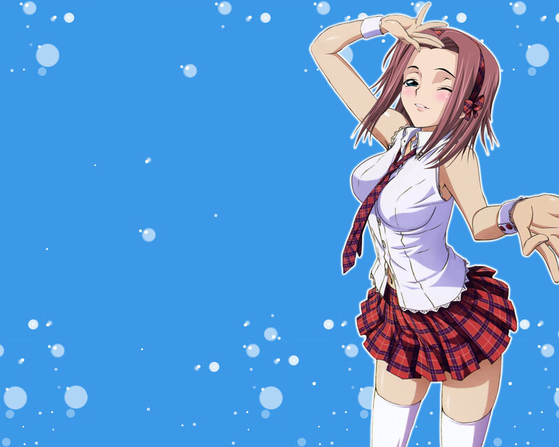 anime girl in school uniform