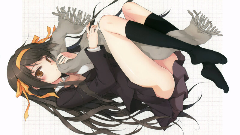 anime girl in school uniform
