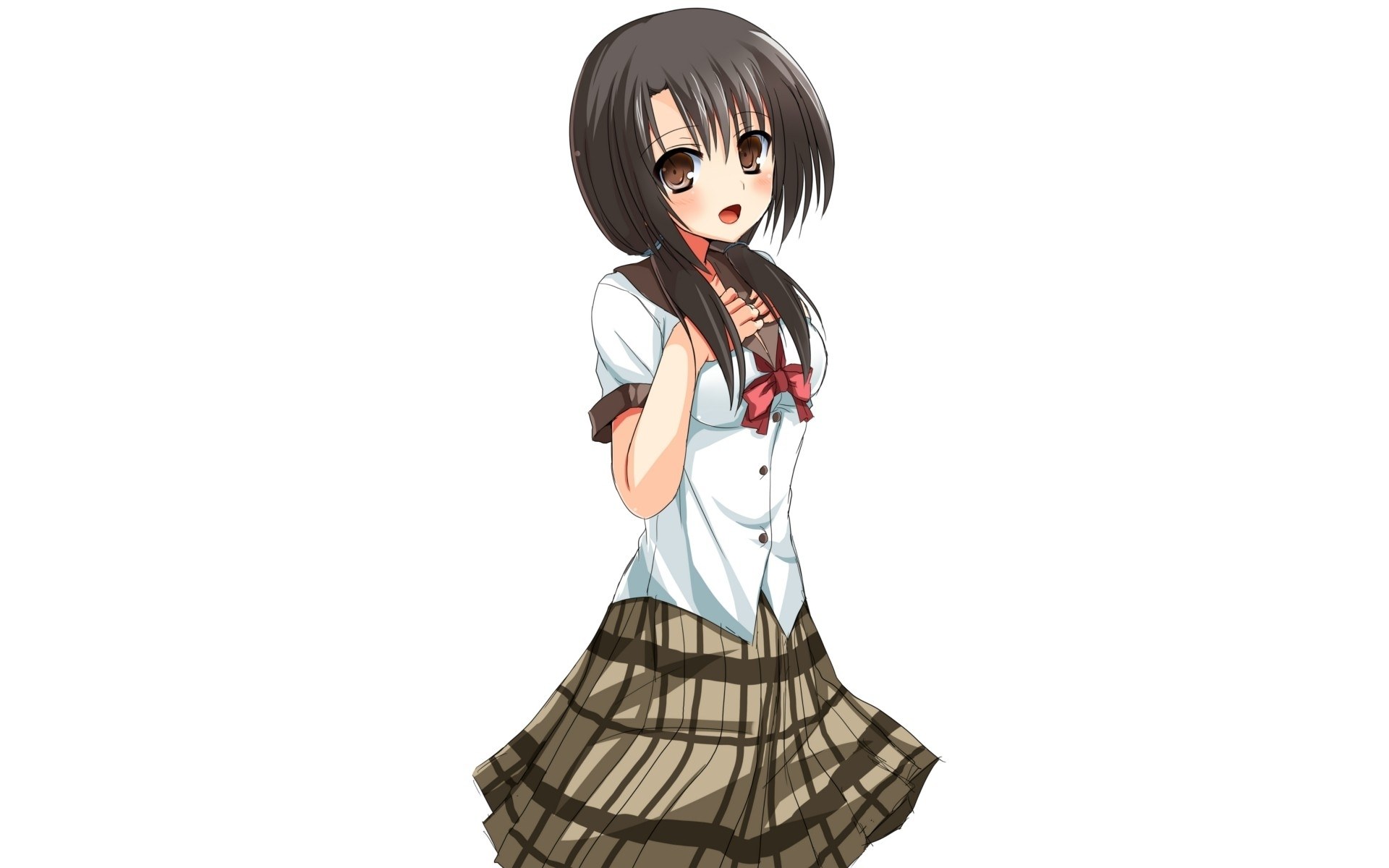 anime girl in school uniform