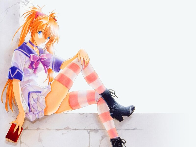 anime girl in school uniform