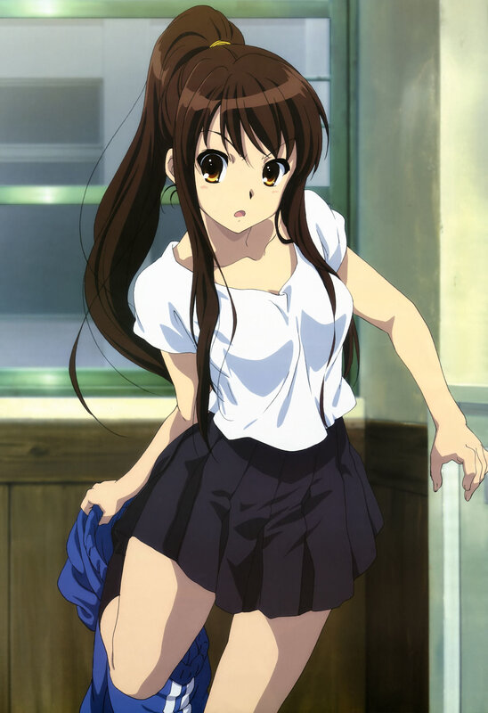 anime girl in school uniform