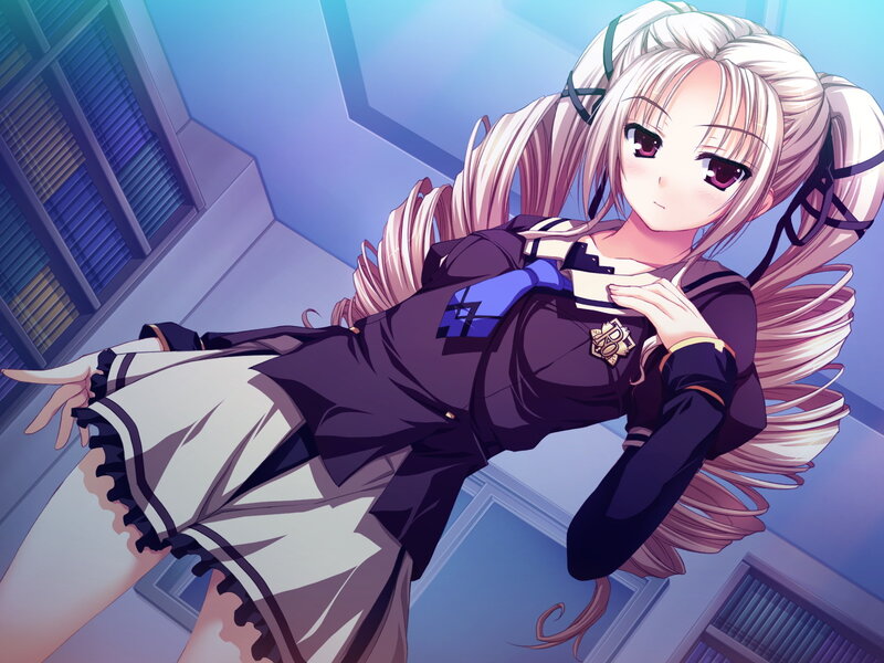 anime girl in school uniform