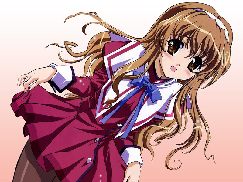 anime girl in school uniform