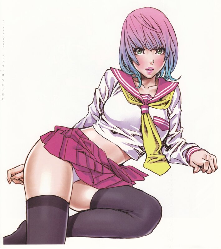 anime girl in school uniform