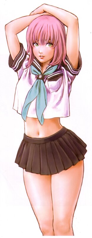 anime girl in school uniform