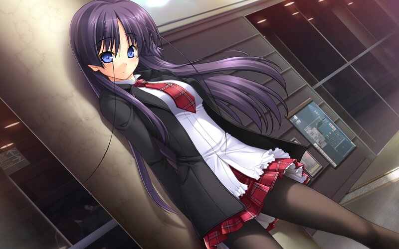 anime girl in school uniform