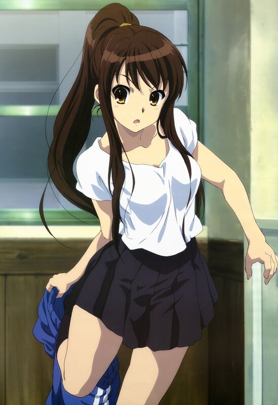 anime girl in school uniform