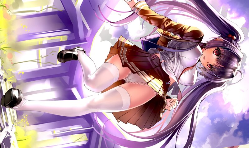 anime girl in school uniform