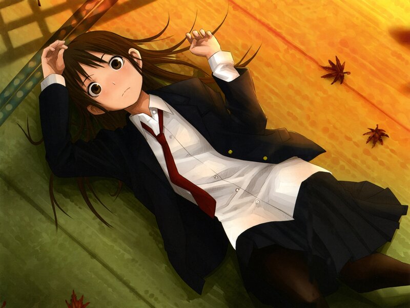 anime girl in school uniform