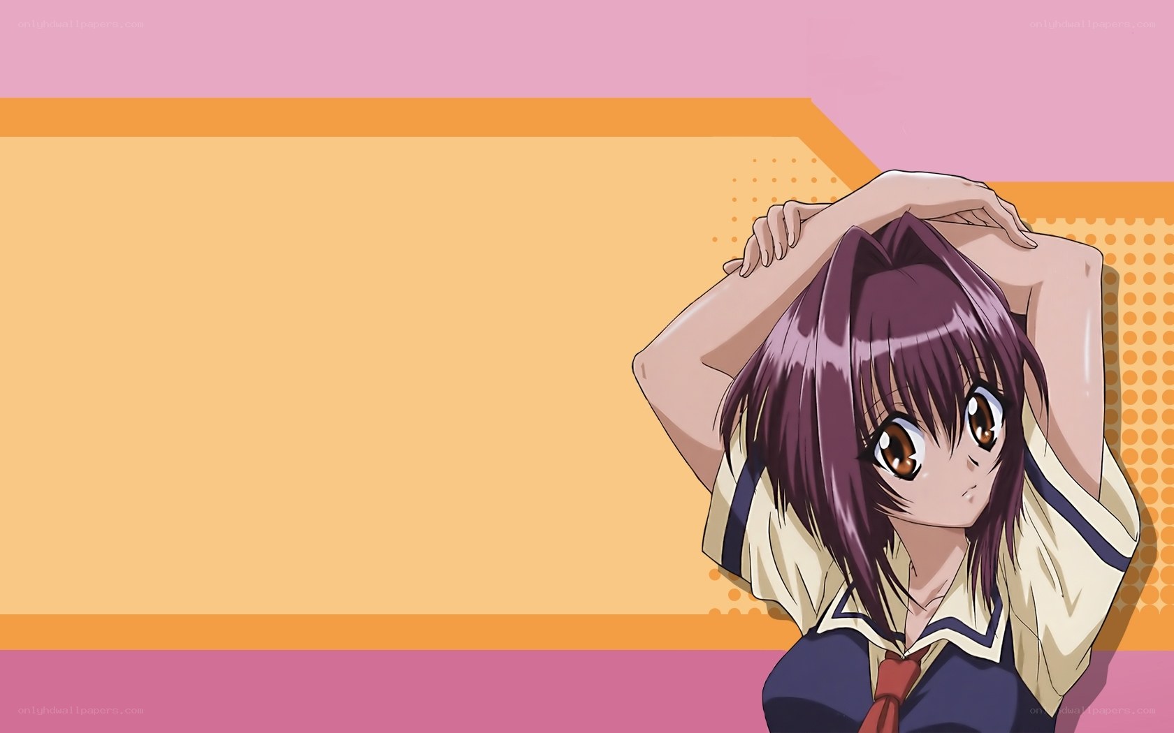 anime girl in school uniform