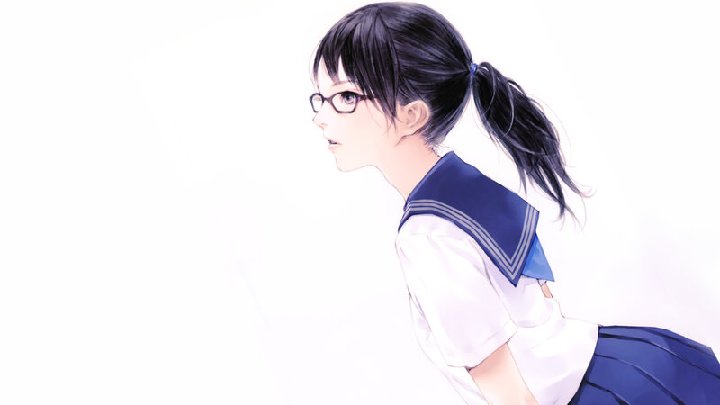 anime girl in school uniform