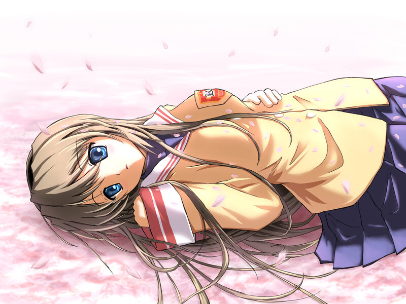 anime girl in school uniform