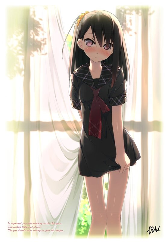 anime girl in school uniform
