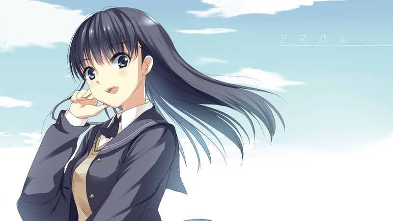 anime girl in school uniform