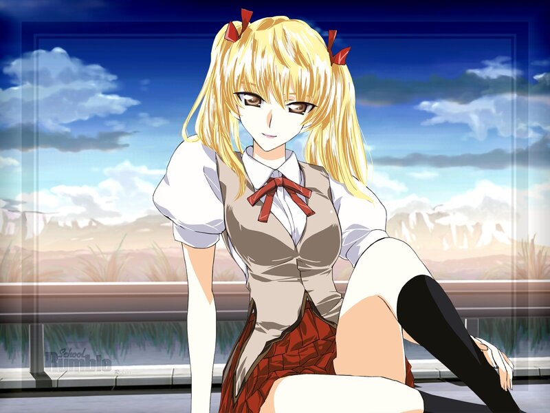anime girl in school uniform