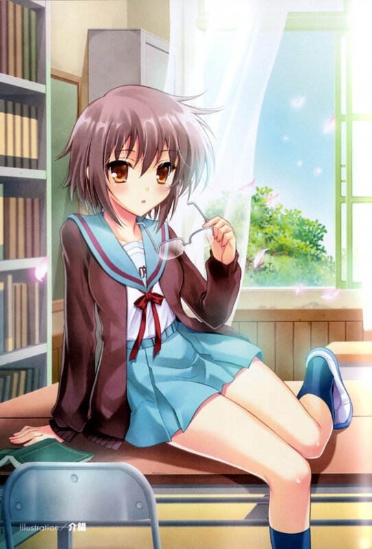 anime girl in school uniform