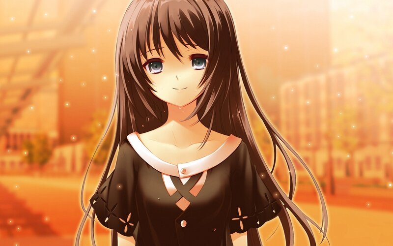 anime girl in school uniform