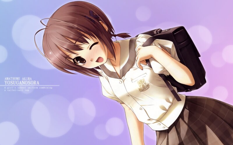 anime girl in school uniform