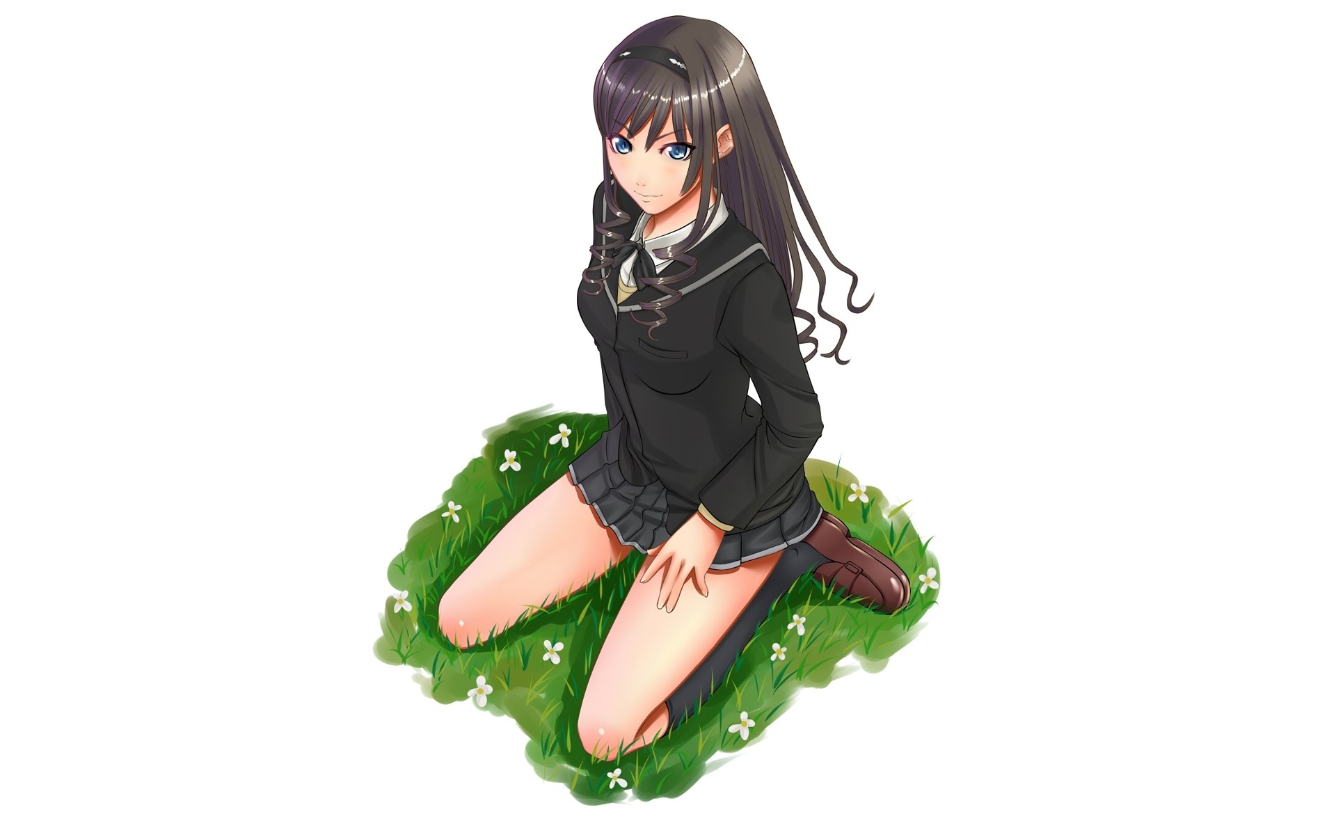 anime girl in school uniform