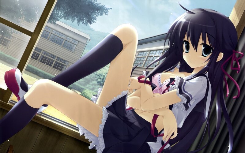 anime girl in school uniform