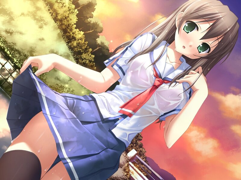 anime girl in school uniform