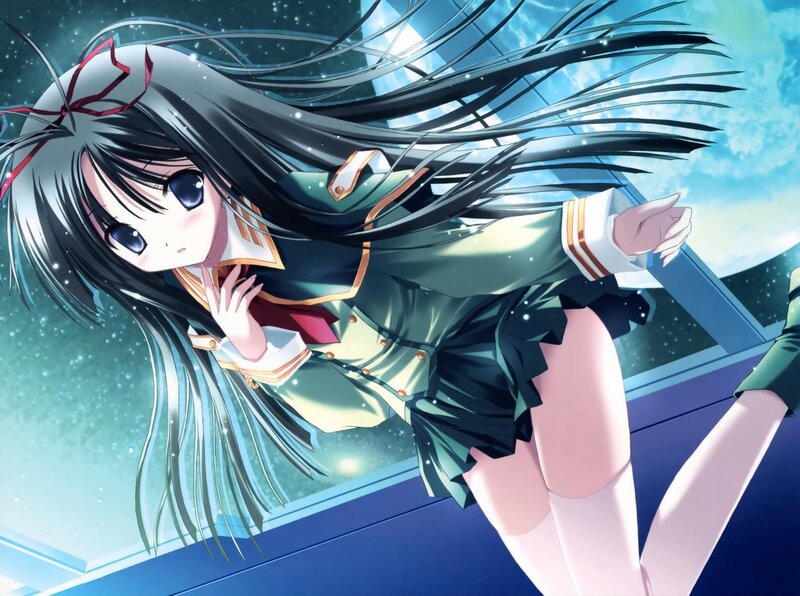 anime girl in school uniform