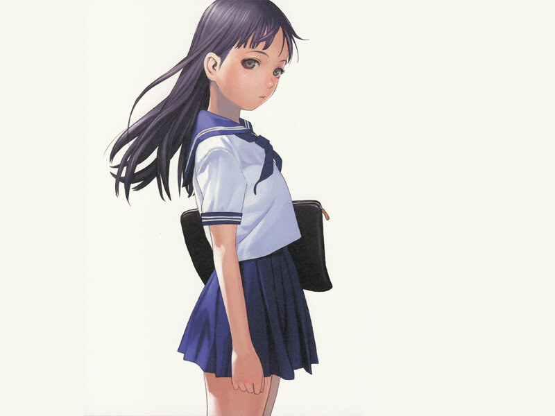 anime girl in school uniform