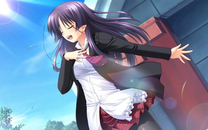 anime girl in school uniform