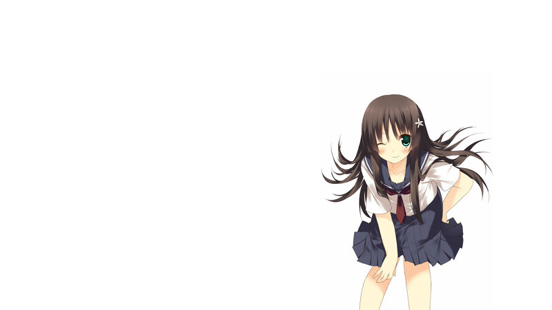 anime girl in school uniform