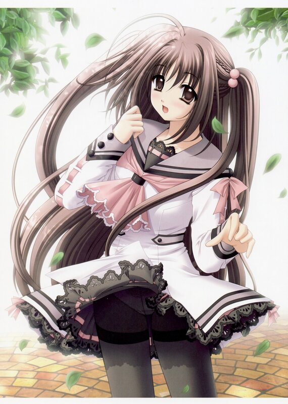 anime girl in school uniform