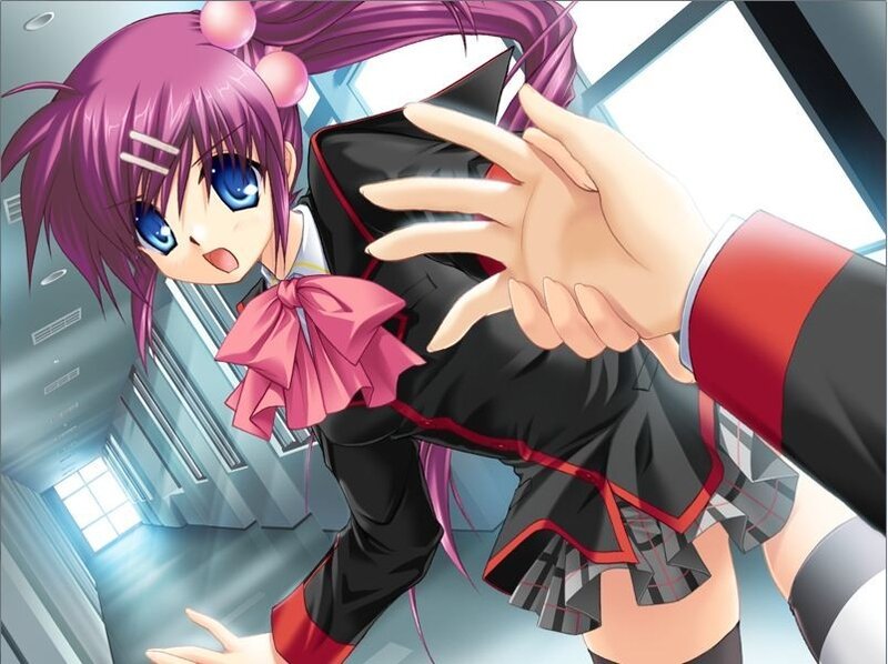 anime girl in school uniform