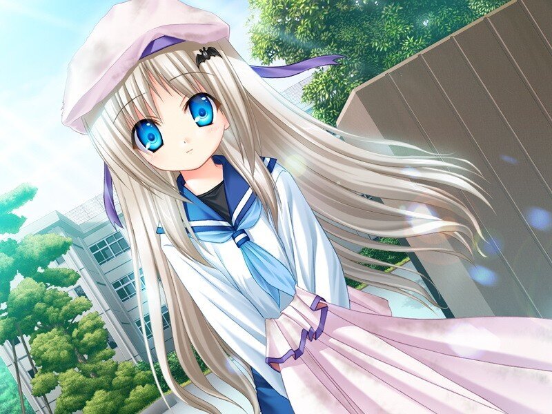 anime girl in school uniform