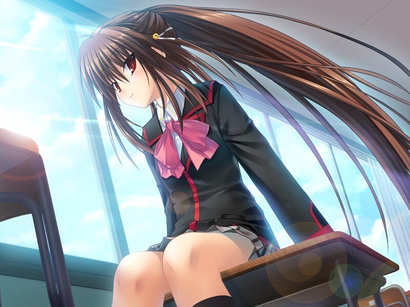 anime girl in school uniform