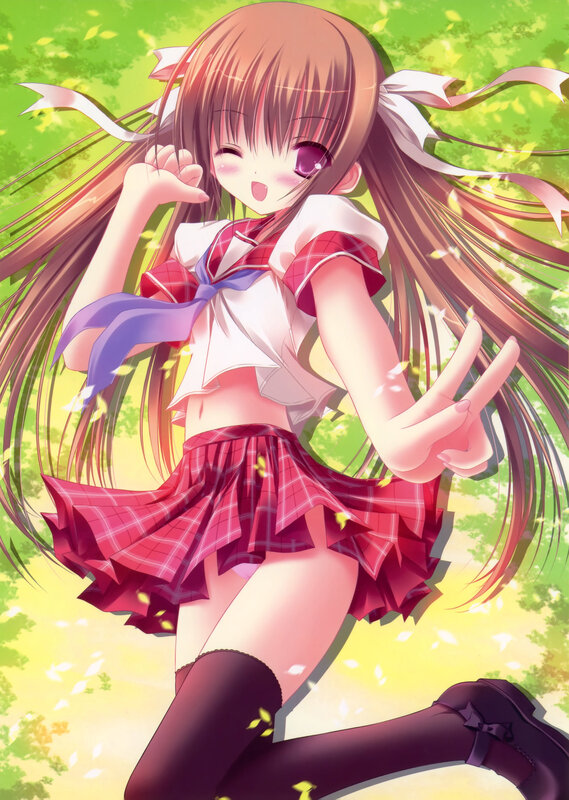 anime girl in school uniform