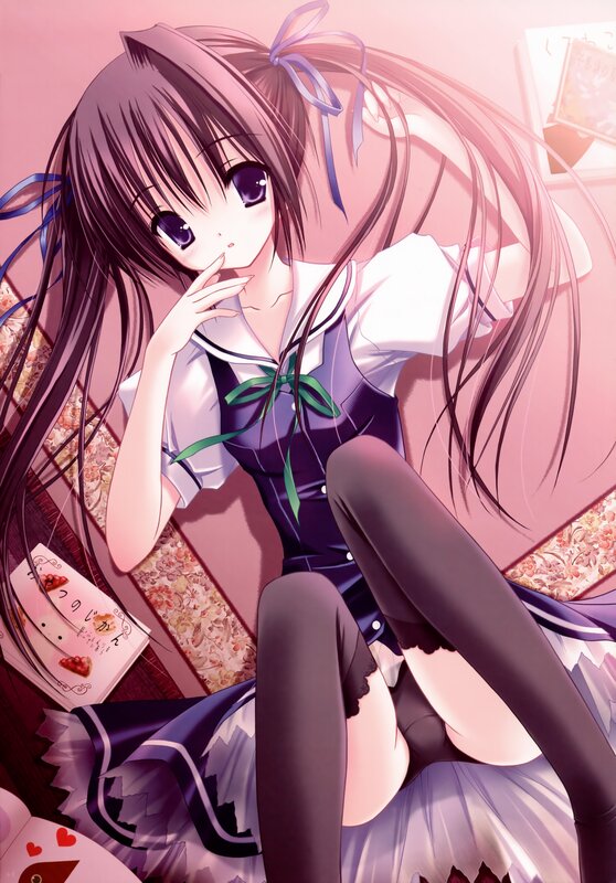 anime girl in school uniform