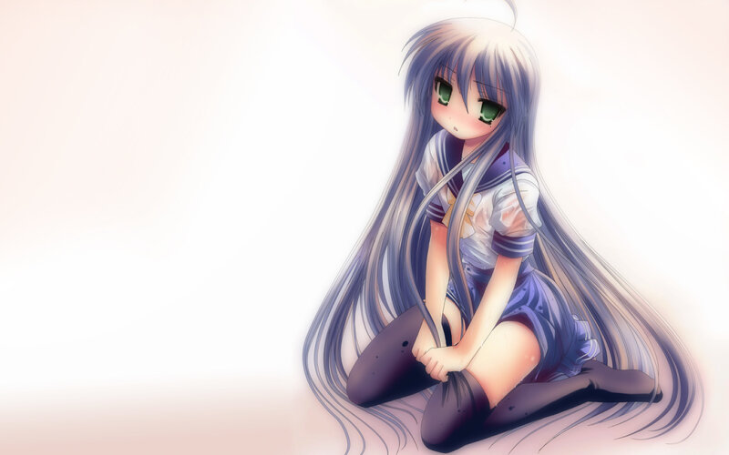 anime girl in school uniform