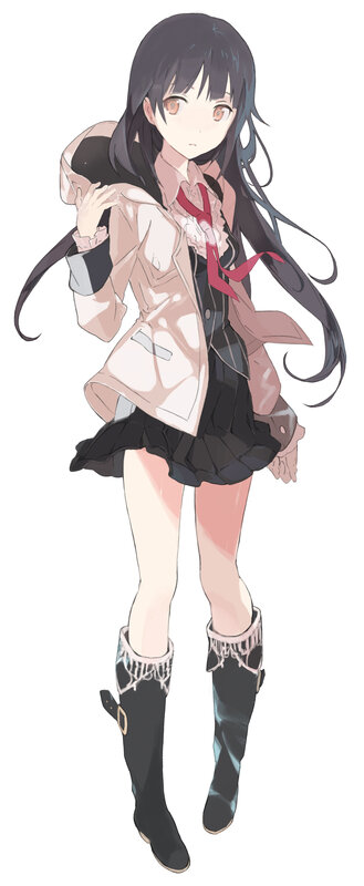 anime girl in school uniform