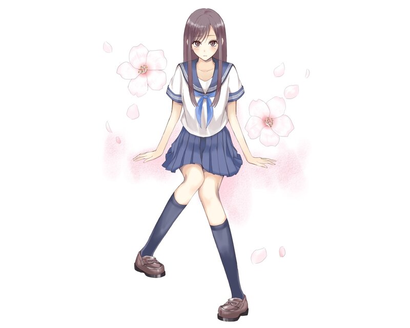anime girl in school uniform