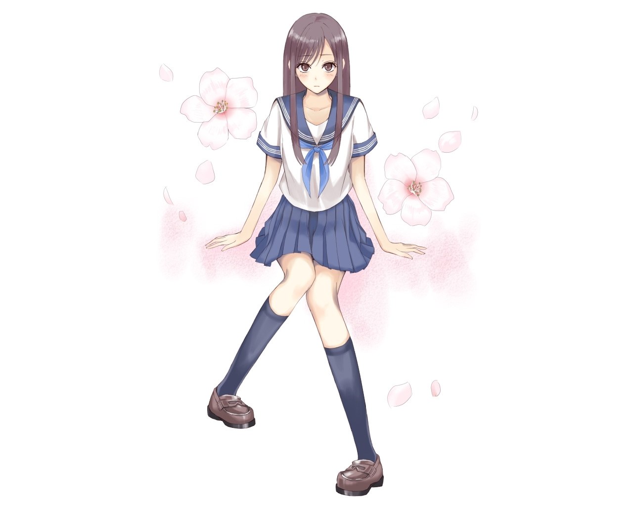 anime girl in school uniform
