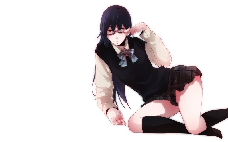 anime girl in school uniform