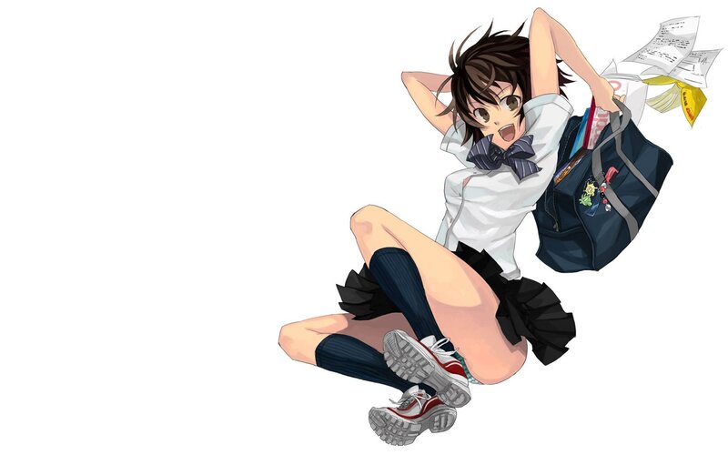 anime girl in school uniform