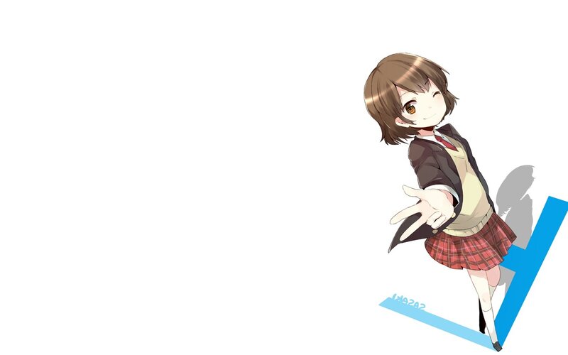 anime girl in school uniform