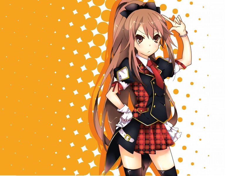 anime girl in school uniform